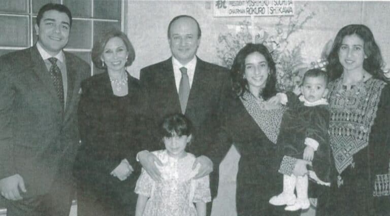 Egyptian Ambassador Mahmoud Karem, his wife Yasmina and family