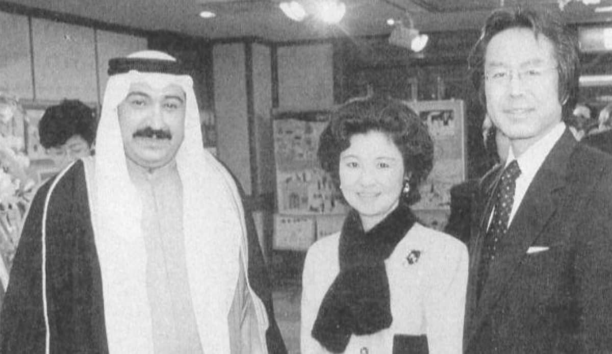 Kuwaiti Ambassador Walid Ali al-Khobaizi, Shohei Naito and wife Yoko