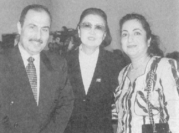 Hanae Mori, Qatar Ambassador Ahmed Abdullah, Al-Khal, wife Hessa