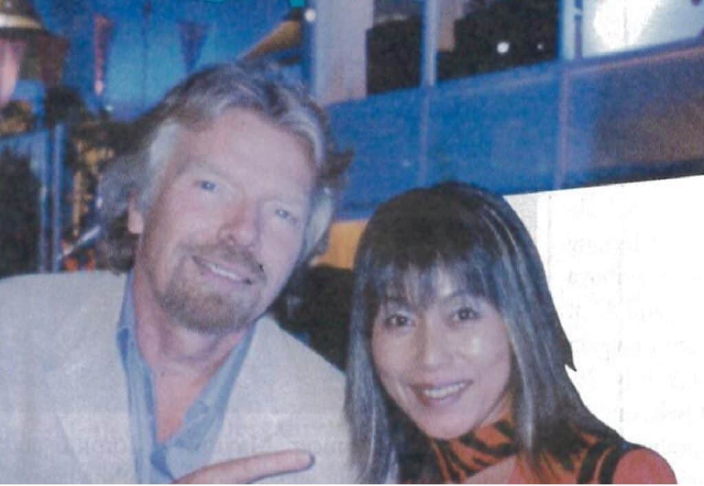 Sir Richard Branson and Nobuko Saito