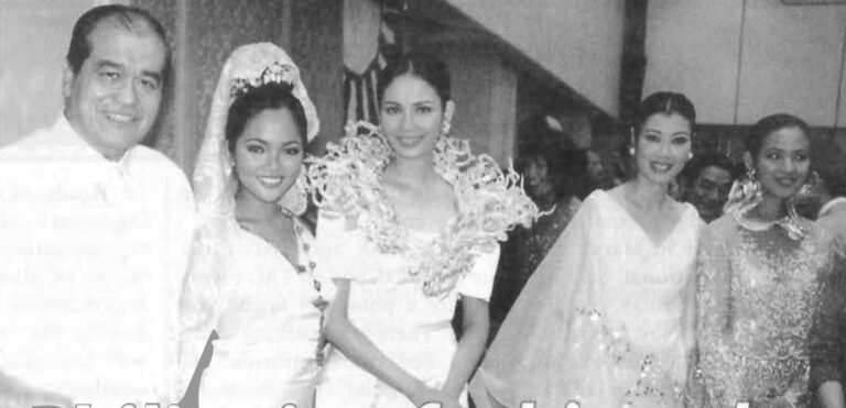 Ambassador Romeo Arguelles and four Filipina fashion models