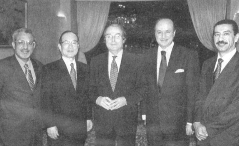 Ambassador Rachad Farah, Yoshio Karita, Ambassador Egbert Frederik Jacobs, Ambassador Mahmoud Karem Taher Farahat