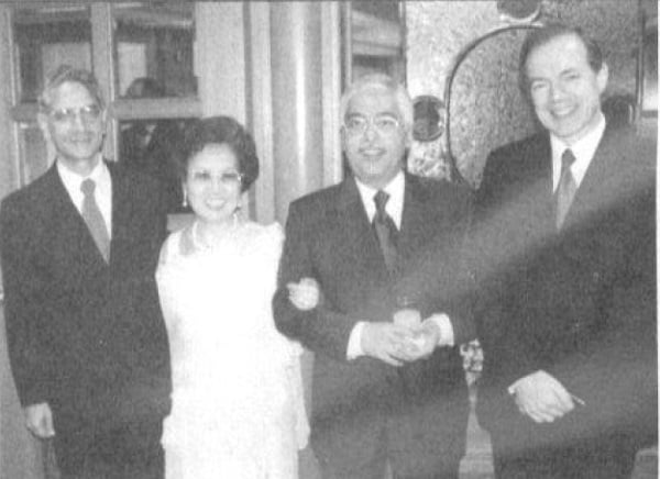 Grace Saito with the Pakistani and Qatari Ambassador