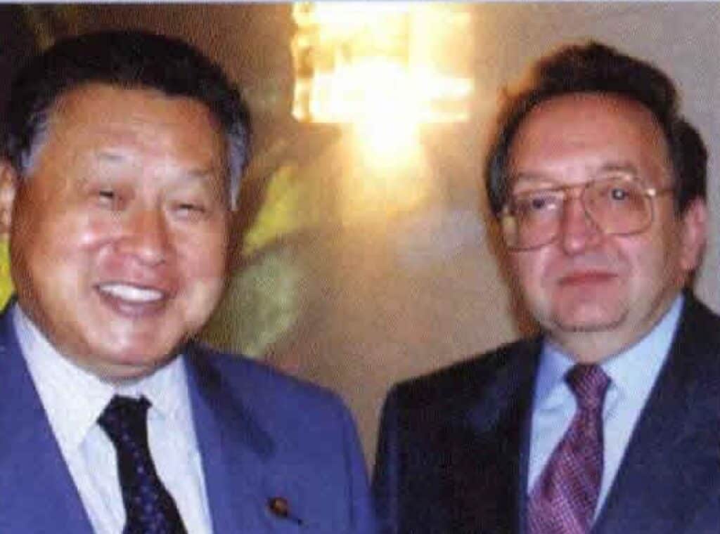 Former Japanese Prime Minister Yoshiro Mori, Ambassador Alexandre Panov