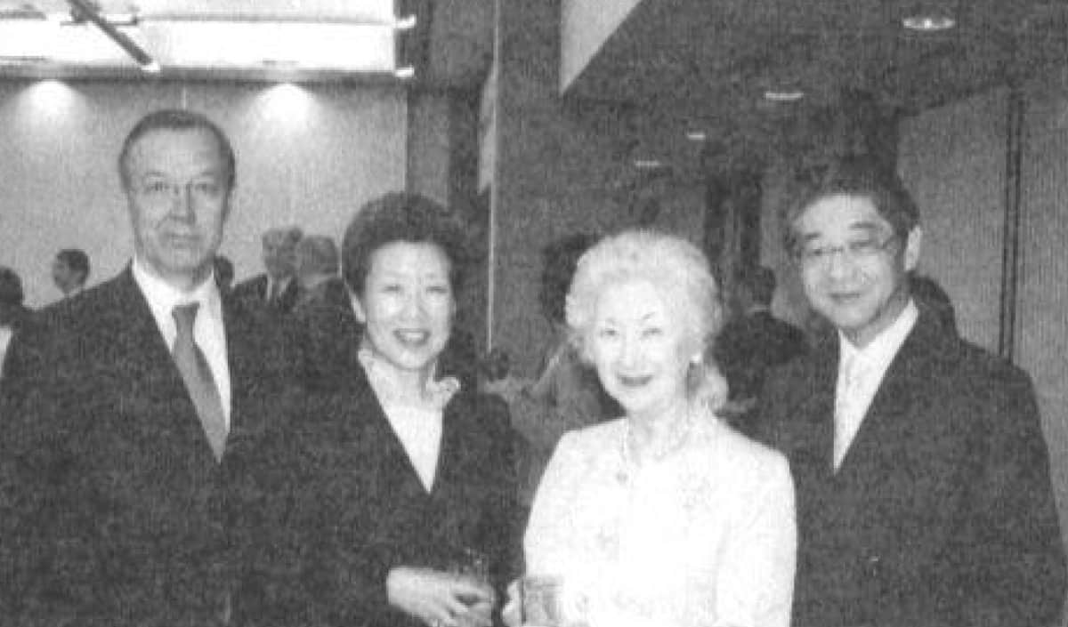 Ambassador Eero Salovaara, Takako Shimazu, Tessis Abe, Hisanaga Shimazu
