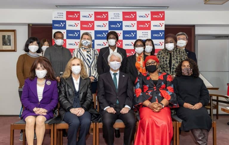 アフリカ・アラブ大使夫人会：日本YMCAを支援