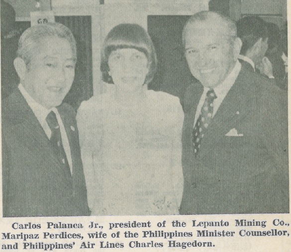 Carlos Palanca Jr., Maripaz Perdices, Philippines Minister Counsellor, Charles Hagedorn