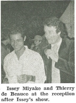 Issey Miyake, Thierry de Beauce