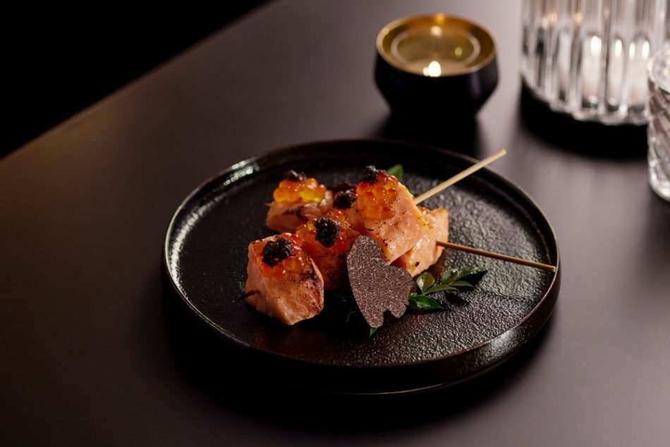 Tasmania salmon pickled in white miso and truffles