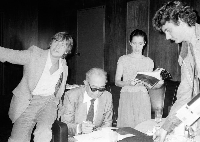 Mark Hamill and Carrie Fisher meeting the great Akira Kurosawa for a special screening.