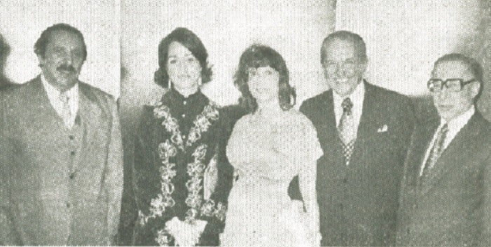 Algerian Ambassador Brahim Ghafa, Assia Ghafa, Katie and Charles Hagedorn, and Dr. Hans Plessner.