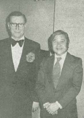 Henry Louis Vuitton with Polaroid's Japan president Dick Otomo.