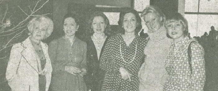 Lilo Maruyama, Marita Pastuszynski, Maha Debs, Hiyam Shammout, Christine Jakisch and Regine Langhammer at the Nina Ricci show.