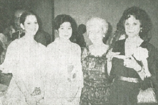 Leslie Browne, Maureen Mansfield and Leslie's mother, Isabel at the Jordanian embassy.