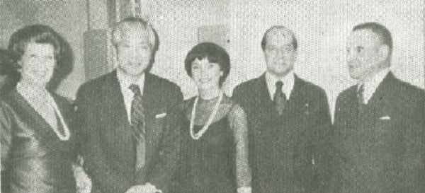 Senora Neumann, Satoshi Sumita, Mrs. Caravajal, Minister Patricio Caravajal and Chilean Ambassador Jacobo Neumann.