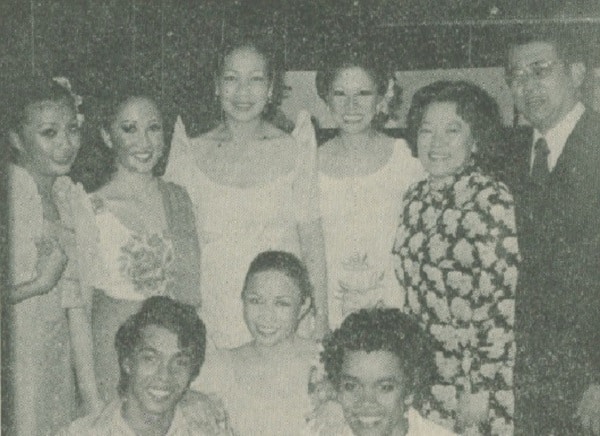 The Ramon Obusan Dancers with Romeo Lirio at the Philippine Night event. 