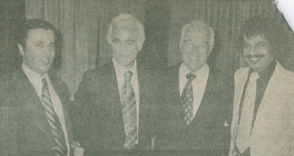 Ambassador Al-Mokarrab, Iranian Ambassador Nasser Majd, Turkish Ambassador Celil Eyiceoglu and Ali A. Al-Jafri.
