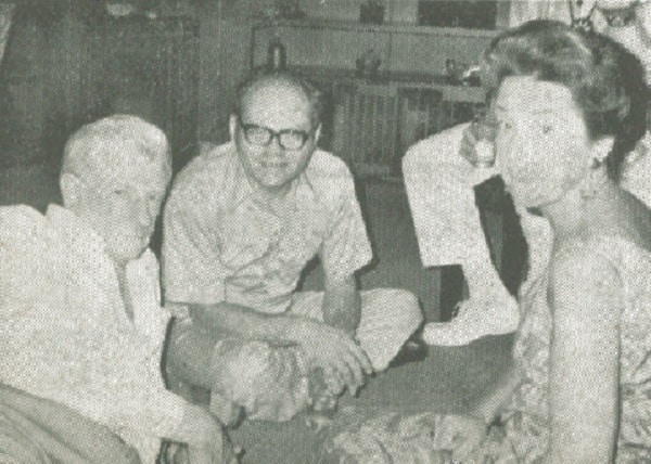 Ambassador Bruce Ranking, Bernie Krisher and Nancy Forster at the Shermans