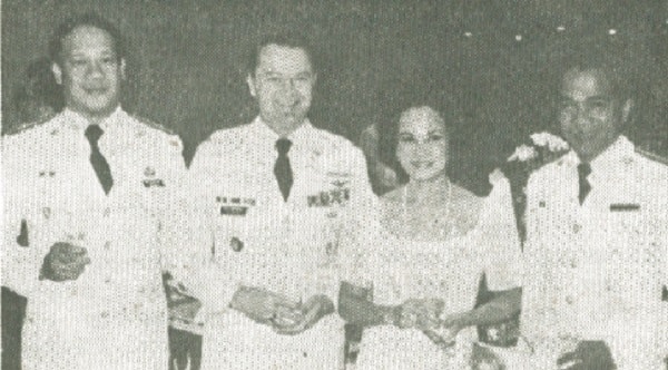 LTC Vcitor Mayo, Philippines Armed Forces attache to Korea, with Col. Joseph Rutkowski of U.N. Command, Suzie Lazo and Capt. Levy F. Zamora.