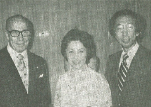 Italian Ambassador Vincenzo Tornetta with Etsuko and Reijiro Hattori at the Italian Embassy.