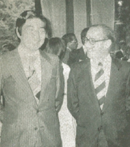 Prince Tadateru Konoe with Dott. Giorgio Corrias at the Italian National Day.