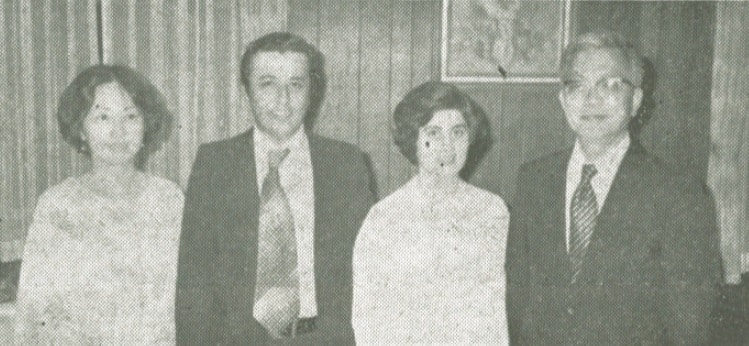 Reiko Murata, UAE Ambassador Ahmed Al-Mokarrab, his wife, Salwa, and the new Japanese Ambassador to the UAE, Ryohei Murata.