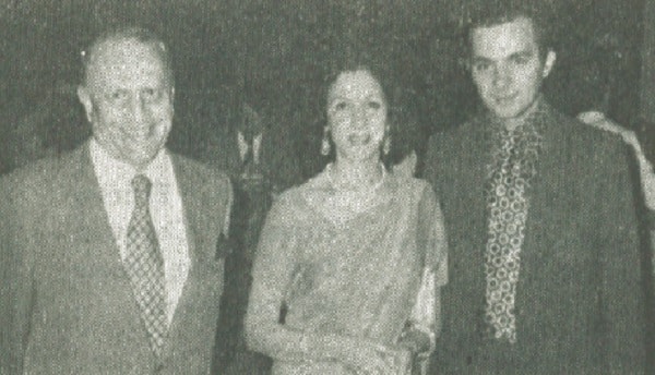 Pakistani Ambassador Jamsheed Marker with his new minister counsellor, Ashraf Quazi, and his wife, Abidah.
