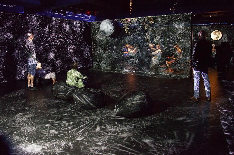 Laurie Anderson & Huang Hsin-Chien, To the Moon, Installation view at Manchester International Festival, 2019, Photo: Michael Pollard.