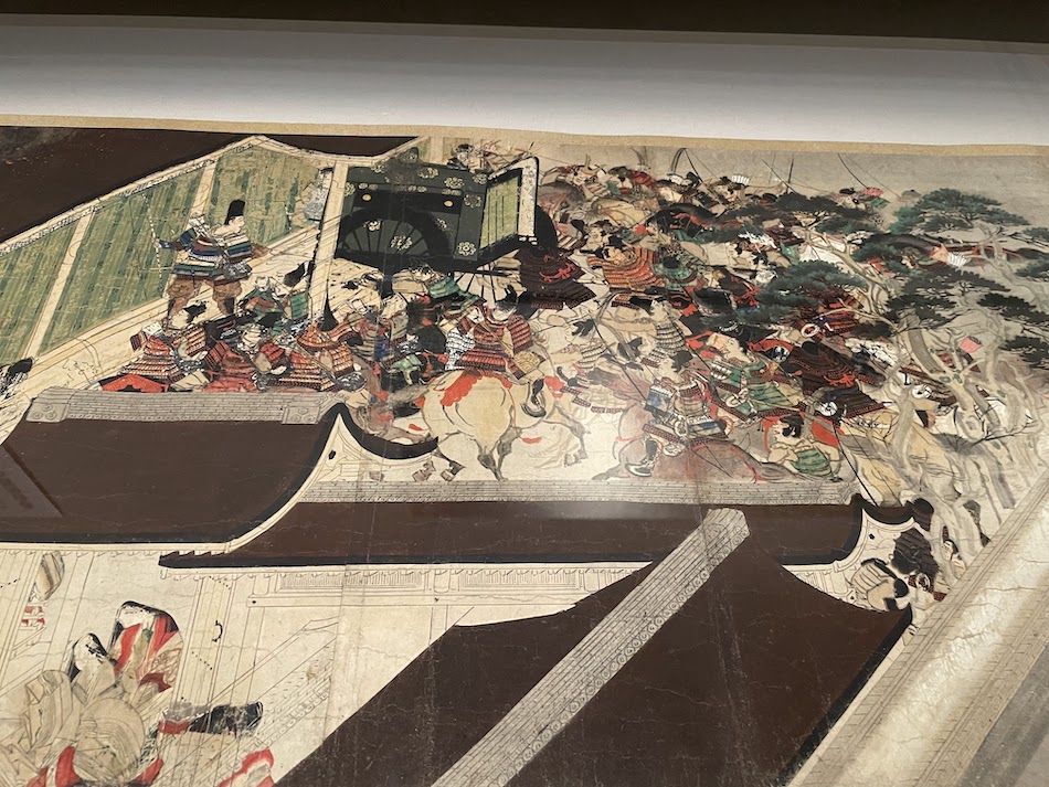 《Night Attack on the Sanjō Palace from the Illustrated Scrolls of the Events of the Heiji Era 》(Heiji monogatari emaki)
Japan, Kamakura period, second half of the 13th century