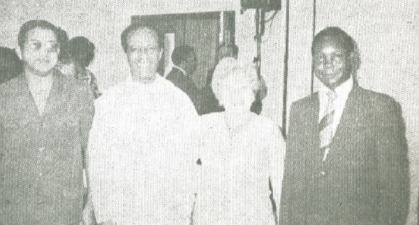 Manuel Navarro, Ambassador Atlabachew, Cuban Press Attache Maria Ibanez Villa and Kenyan Ambassador Kefa Onyoni.