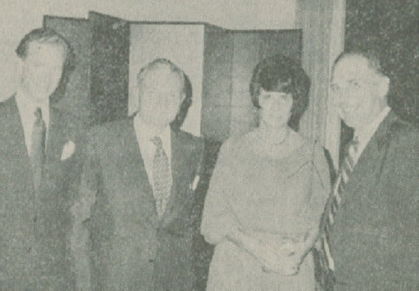 Joseph Verne Reed Jr., David Rockefeller, Liz Klaverkamp and U.S. Minister-Counsellor for Economic and Commercial Affairs William Barraclough.