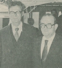 Host German Democratic Republic Ambassador Horst Brie with Hungarian Ambassador Peter Kos.