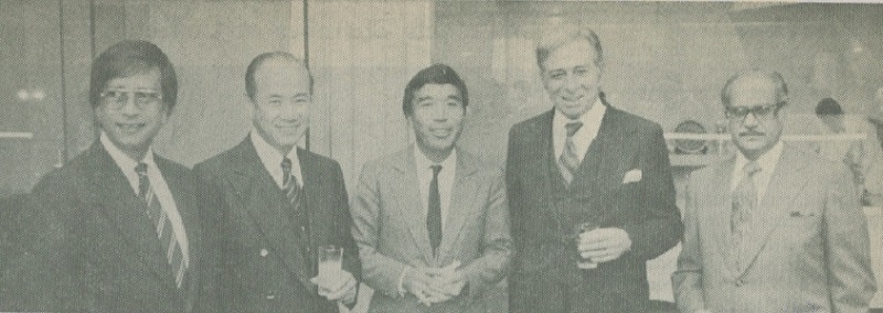 Bangladesh Ambassador Manzoor A. Choudhury, Philippine Ambassador Carlos J. Valdes, deisnger Jun Ashida, the host Turkish Ambassador Nazif Cuhruk and Pakistani Ambassador Qamar ul Islam.