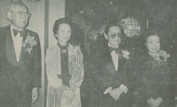 Suntory Ltd. Vice President and Mrs. Michio Torii and Shing and Misa Watanabe of Watanabe Productions.