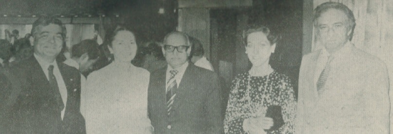 Paraguyan Ambassador Marcos Martinez Mendieta, Ilgun Cuhruk, Pakistani Ambassador Qamar ul Islam, FrancoIse Mendieta and Turkish Ambassador Nazif Cuhruk. 