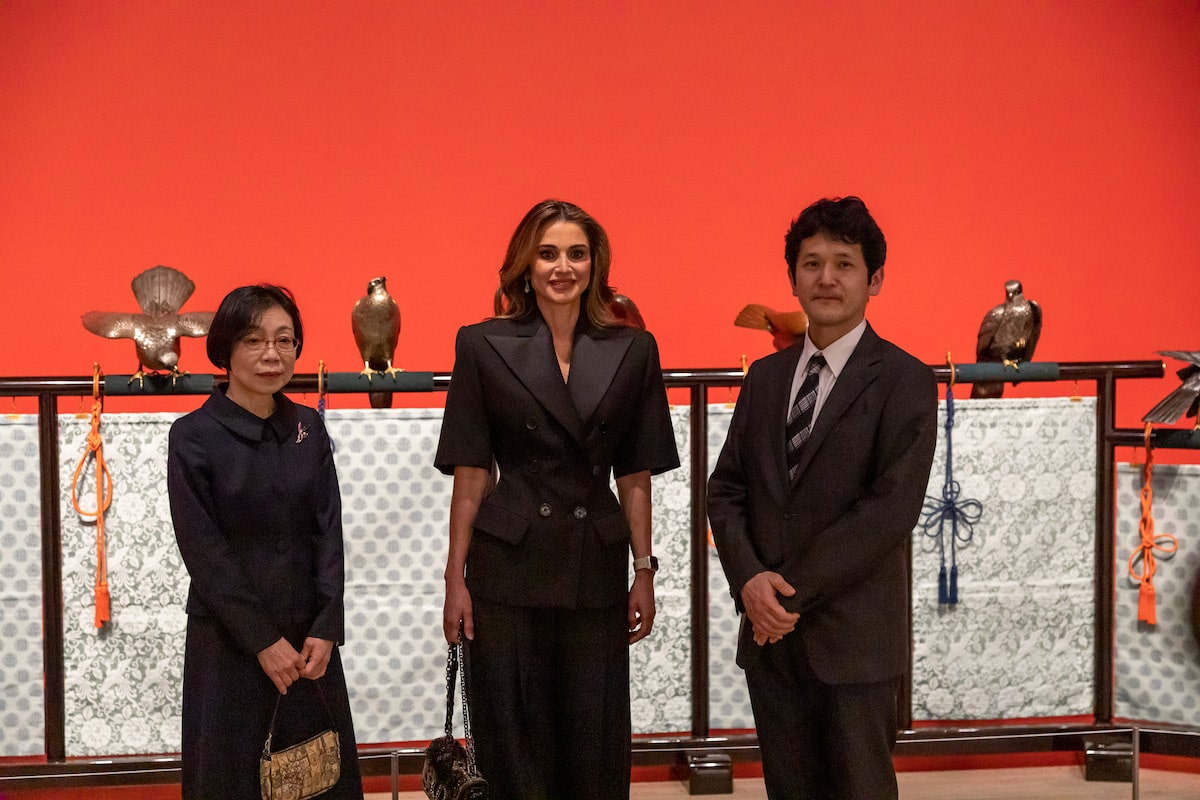 Queen Rania of Jordan visits The National Museum of Modern Art, Tokyo, for a special anniversary exhibition, “Secrets of National Important Cultural Properties”