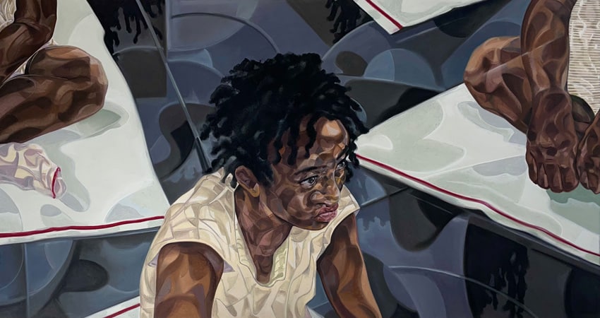 © Toyin Ojih Odutola, Homeroom Transfer, 202 2-2023, Courtesy of Jack Shainman Gallery