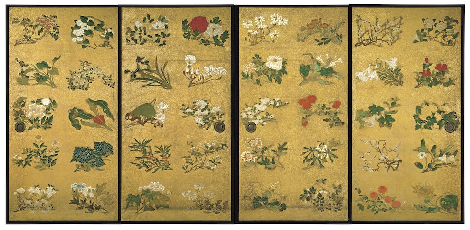 江戸時代中期に京都で活躍した伊藤若冲の「百花図」