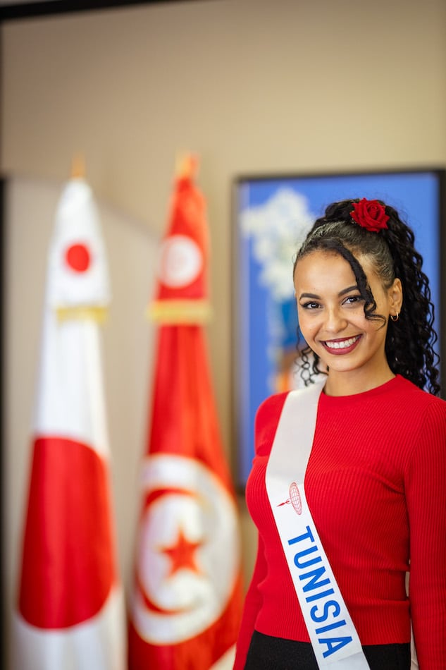  Miss International Tunisia, Mariam Ben Abroug says "My dream is to create a world where gender equality is not just a cliche but a living reality."