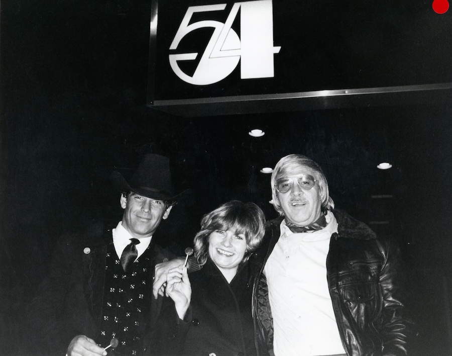 IN NEW YORK—Angelika Adler, top New York male mannequin Norbert Thomas  and Renate Nishio. At Studio 54.