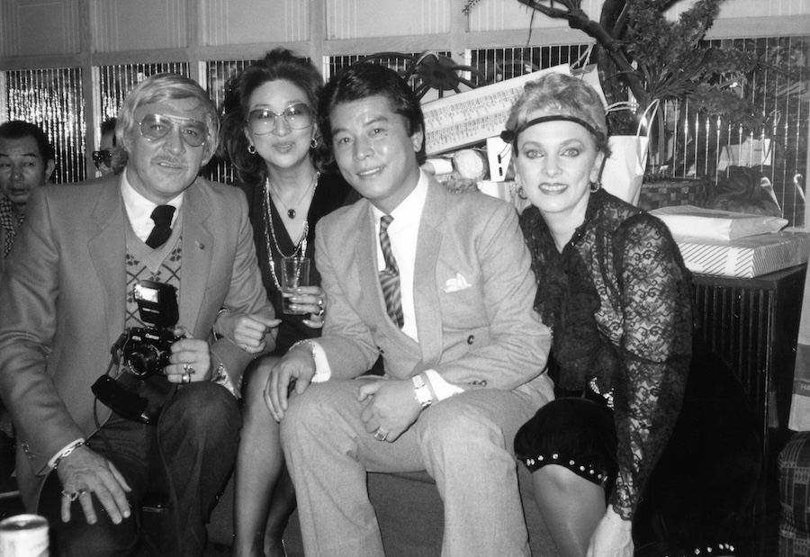 Dancer-actress Katsuko Kanai  birthday guy Masao Gen and a beaming Joan Shepherd and Bill Hersey
