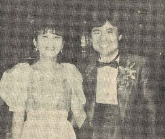 The happy bride and groom: Yoshio Kato and the former Fumiko Saito