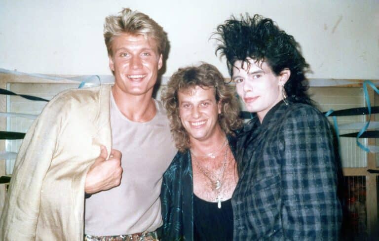 Terrific trio meets at the Lex. Actor Dolph Lundgren ("Rocky IV"), Stephen Percy (lead vocalist with rockers RATT and 17-year-old star Charlie Sexton.