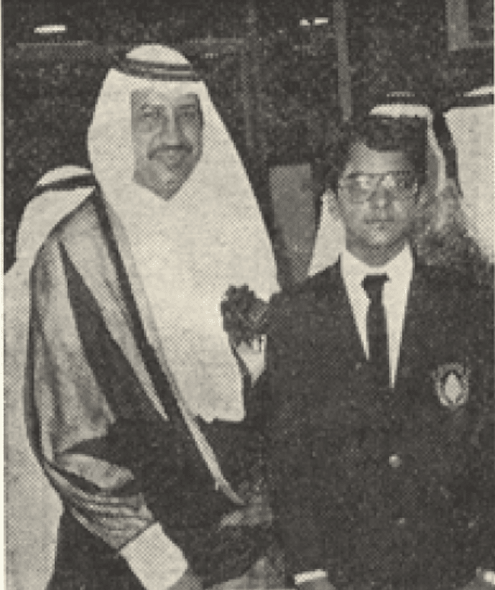 Qatar Ambassador Mohammed Ali Al-Ansari and his son Mishal.