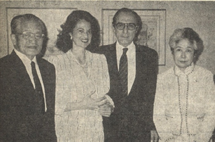 Toshio Mitsudo, Greek Ambassador and Mrs. Constantinos Lyberopoulos and Mrs. Mitsudo