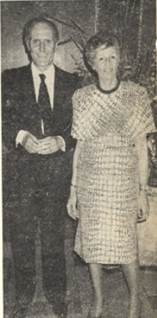 The host and hostess Italian Ambassador Marcell Guldi and his wife Gioia