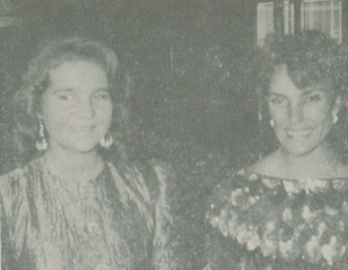 Princess Elena and the hostess, Carmela Barcia