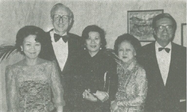 Dr. Eugene Aksenoff and his wife Kay, Mrs. Marcel Grilli and Mr. and Mrs. Hiroshi Sakamoto.