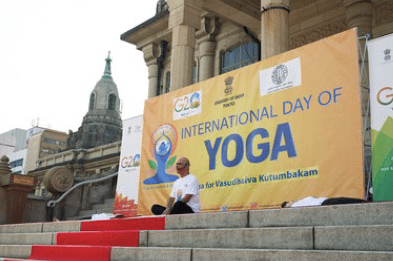 10th International Day of Yoga Event Organized by the Embassy of India at Tsukiji Hongwanji Temple