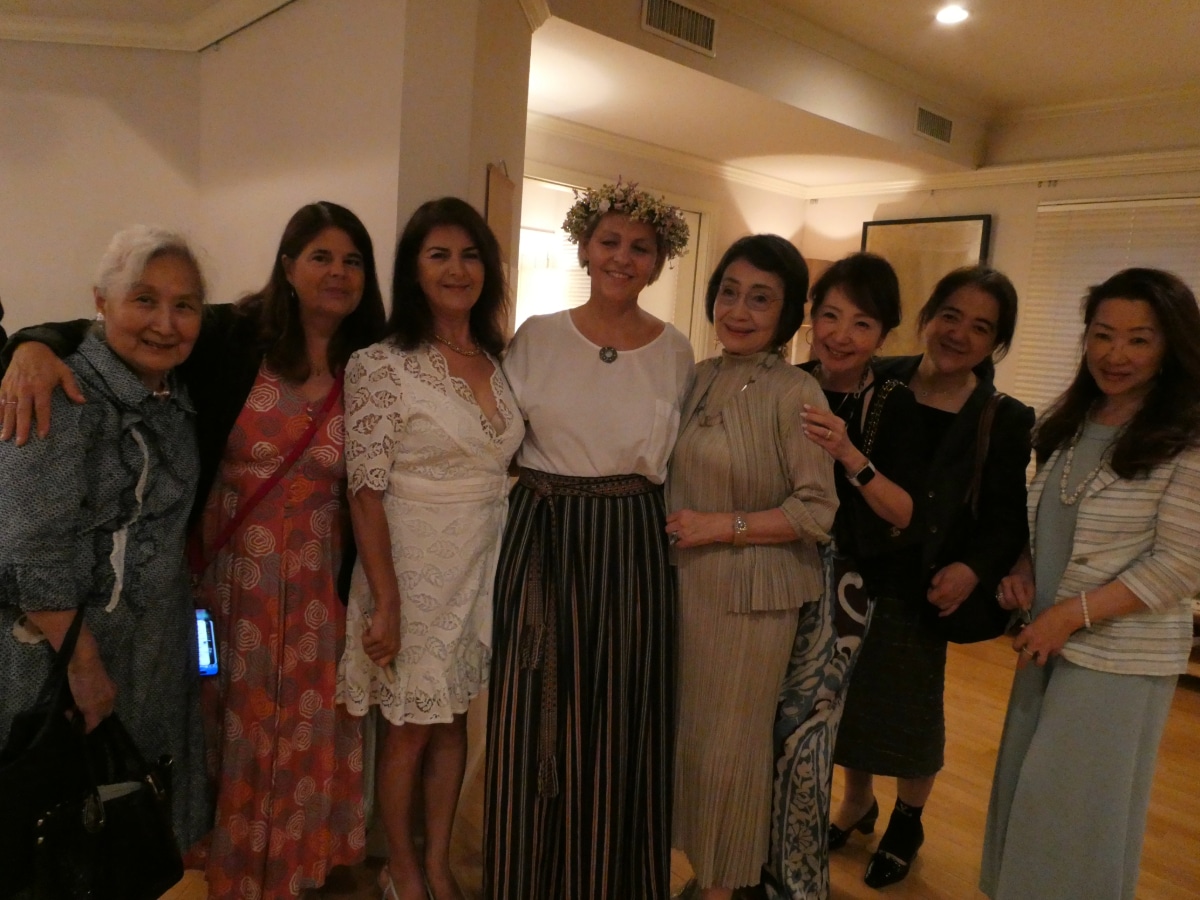 Friends and well-wishers gather at the Latvian Embassy in Tokyo for the farewell reception honoring Ambassador Zilgalvis and Madam Ilona.